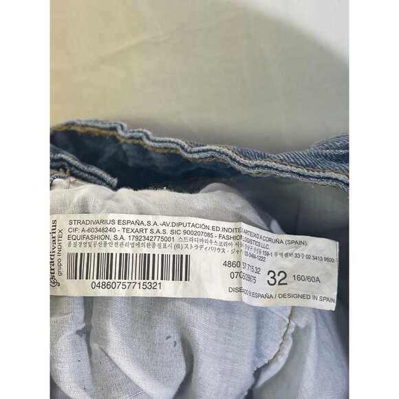 Stradivarius mom fit blue Jeans distressed super tiro alto size 00 - Picture 10 of 13